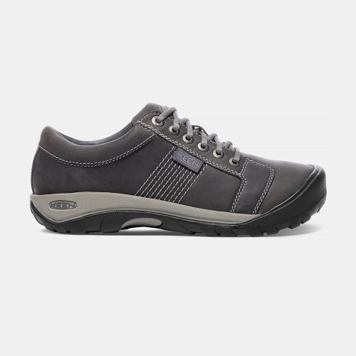 Chaussures Keen Soldes | Chaussure Casual Keen Austin Cuir Lace-up Homme Grise (FRW460295)